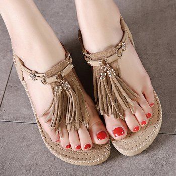 ladies tassel sandals