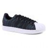 Fashionable PU Leather and Lace-Up Design Sneakers For Men - Noir 43