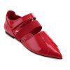 Chaussures Plates Élégantes avec Bande en Élastique Design pour Femmes - Rouge 38