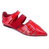Trendy  and Hollow Out Design Women's Flat Shoes - Rouge 39