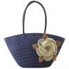 Tissage Casual et Flower Design Sac à bandoulière pour les femmes - Bleu 