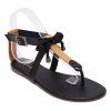 Casual Colour Block and Flip Flop Design Women's Sandals - Noir 35