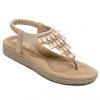 Casual Flip Flop et Sandales de perles de conception de femmes - Abricot 39