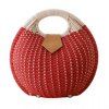 Cute Weaving and Round Shape Design Women's Tote Bag - Rouge 
