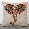 Vente Hot Colorful Motif Elephant Lin Case Oreiller (Sans Oreiller intérieur) - multicolore 