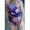 Style Ethnique Ombre Halter Floral Print Bikini pour les femmes - multicolore S