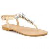 Sweet Rhinestones and Flip Flops Design Sandals For Women - Abricot 38