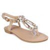 Flip flops Ladylike et strass design sandales pour femmes - Abricot 39