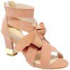 Stylish Bow and Cross Straps Design Women's Sandals - Rose 36