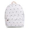 Simple Canvas and Printed Design Backpack For Women - Blanc 