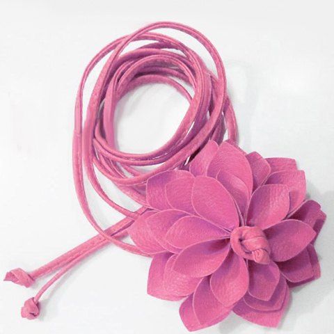 Forme Chic Big Flower Embellished Waist Corde de Candy Femmes Couleur - Rose 