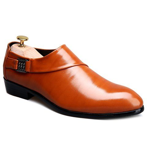 Trendy élastique et chaussures formelles de Design Hommes Métal - Orange 43