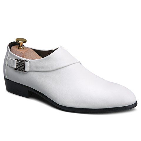 Métal élégant et solides chaussures de soirée d'Colour Design Hommes - Blanc 39