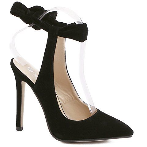 Trendy Slingbacks and Black Color Design Women's Sandals - Noir 39