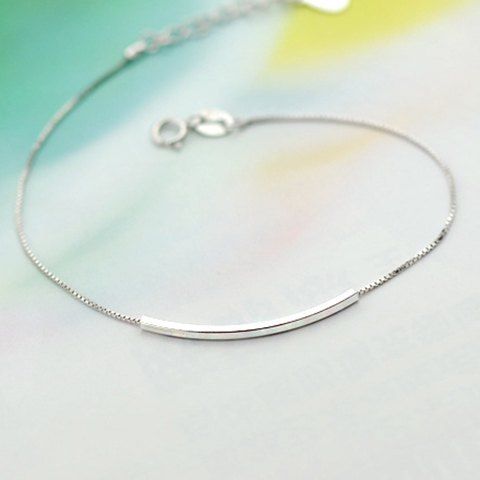 

Trendy Simple Style Link Chain Bracelet For Women, Silver
