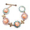 Trendy Faux Perle Stras Bracelet coloré pour les femmes - multicolore 