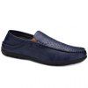 Simple Solid Color and Stitching Design Men's Casual Shoes - Bleu 42