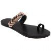 Trendy Toe Ring and Metal Design Women's Slippers - Noir 39