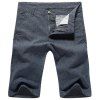 Casual Linen Summer Legs droites Zip Fly Shorts For Men - gris foncé 34