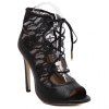 Stylish Lace and Black Colour Design Women's Sandals - Noir 40
