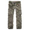 Multi-Pocket et Zipper embellies droites Pantalon Loose Fit Cargo de Leg Men - Vert Armée 29