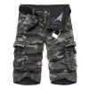 Camo Imprimer Multi-Pocket vrac Straight Fit Cargo Shorts Leg Zipper Fly Hommes - Camouflage 30