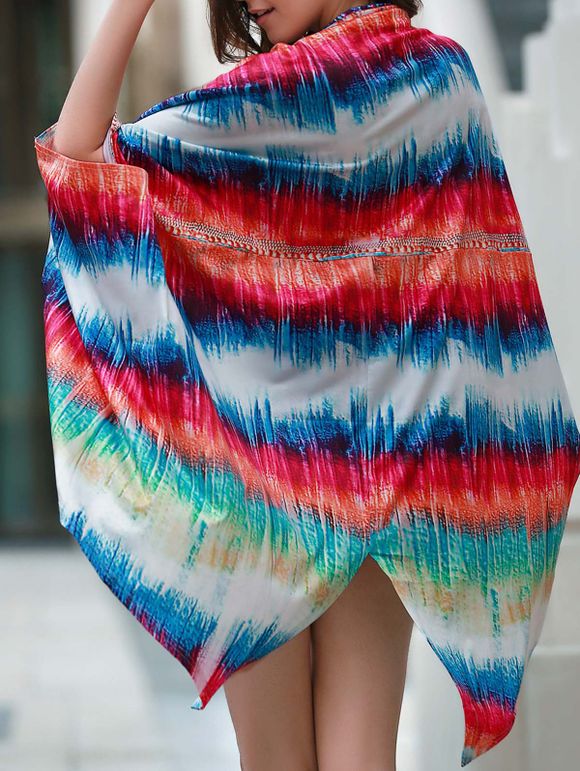 Trendy Colorful lâche plage Cover-Up pour les femmes - multicolore ONE SIZE(FIT SIZE XS TO M)