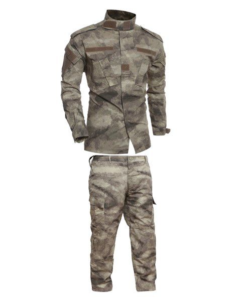 Pockets Men's Stand Collar Camo Training Suits (Jacket+Pants) - Camouflage 2XL