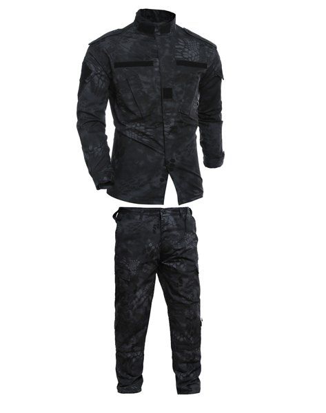 

Pockets Men's Stand Collar Printing Training Suits (Jacket+Pants), Camouflage