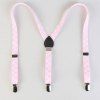 Fashionable All-Match Plaid Pattern Elastic Suspenders For Women - Rose 