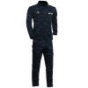 Men's Zipper Turn Down Collar Camo Training Suits (Jacket+Pants) - Bleu profond 3XL