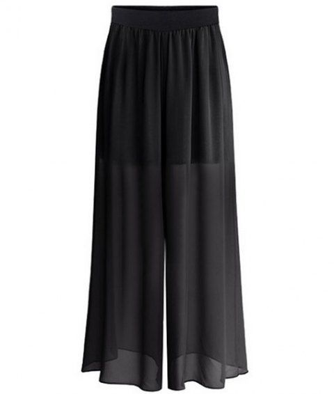 black chiffon palazzo pants