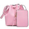 Casual Solid Color and String Design Women's Crossbody Bag - PINK 