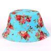 Chic Fulled Tiny Floral Pattern Flat Top Women's Bucket Hat - Pers 