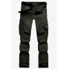 Outdoor Stereo Multi-Pocket Couleur unie droites Pantalon cargo de Leg Zipper Fly Hommes - Vert profond 32