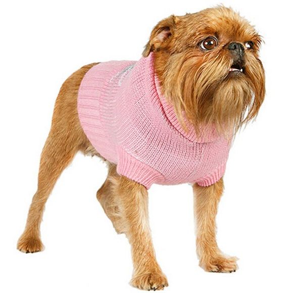Élégant Pet Supplies motif géométrique Pull Puppy Vêtements - Rose XS