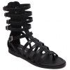 Casual Flip Flop and Zipper Design Women's Sandals - Noir 37