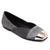 Loisirs Splicing et chaussures plates Metal Toe Design Femmes - Gris 36