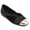 Loisirs Splicing et chaussures plates Metal Toe Design Femmes - Noir 38