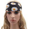 Chic Handpainted Sunflower Pattern Women's Black Sport Headband - Noir 