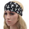 Chic Cross Pattern Women's Black Sport Headband - Argent 