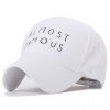 Trendy Letters Embroidery Solid Color Baseball Hat For Women - Blanc 