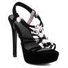 Fashionable Black Colour and Metal Design Women's Sandals - Noir 34