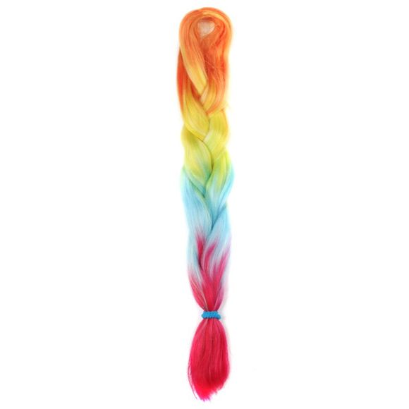 Heat Superbe Synthétique résistant à long Multicolor Gradient Tressé Extension de cheveux pour les femmes - Ombre 1211 