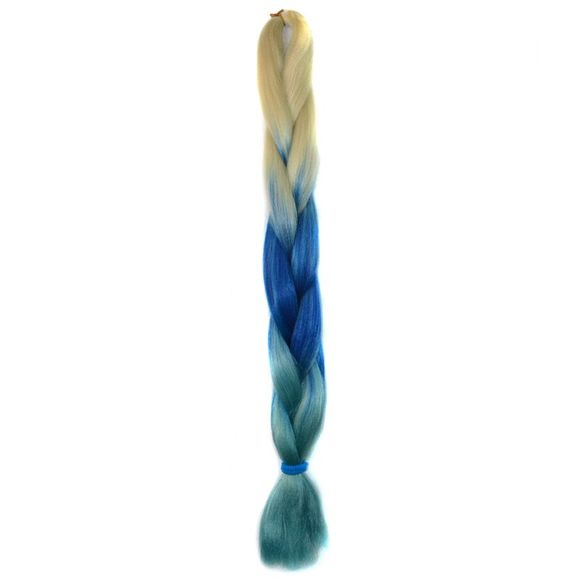 Braided Hair Extension de Nobby Multicolor Ombre résistant à la chaleur de fibres longues capless femmes - multicolore 