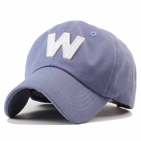 Trendy Simple Letters Embroidery Solid Color Baseball Hat For Men - Violet clair 