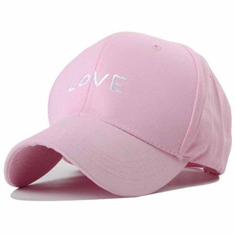 Chic Love Word Embroidery Women's Baseball Cap - Rose 