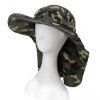 Chapeau de motif de camouflage élégant Sun-Resistant Drawstring Hommes - Vert Armée 