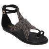 Fashionable Sequined Cloth and Star Design Women's Sandals - Noir 36