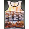 Trendy Round Neck Letters Pattern Breathable Sleeveless Men's Tank Top - multicolore XL